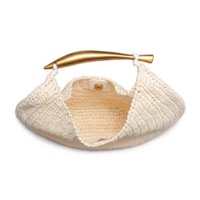 Straw Spear Handle Bag - Cream