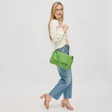 Straw Shoulder Bag - Green