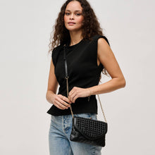 Braided Flap Clutch - Black