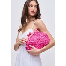 Woven Frame Clutch - Pink