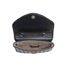 Braided Flap Clutch - Black