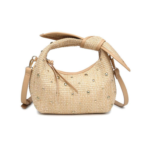 Straw Knotted Handle Mini - Studded