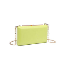 Embossed Snake Box Clutch - Citron