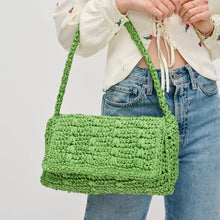 Straw Shoulder Bag - Green