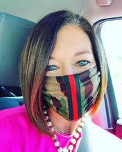 Striped Printed Masks (Adult & Kid Sizes)