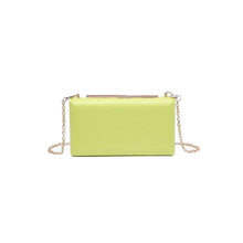 Embossed Snake Box Clutch - Citron