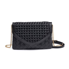 Braided Flap Clutch - Black