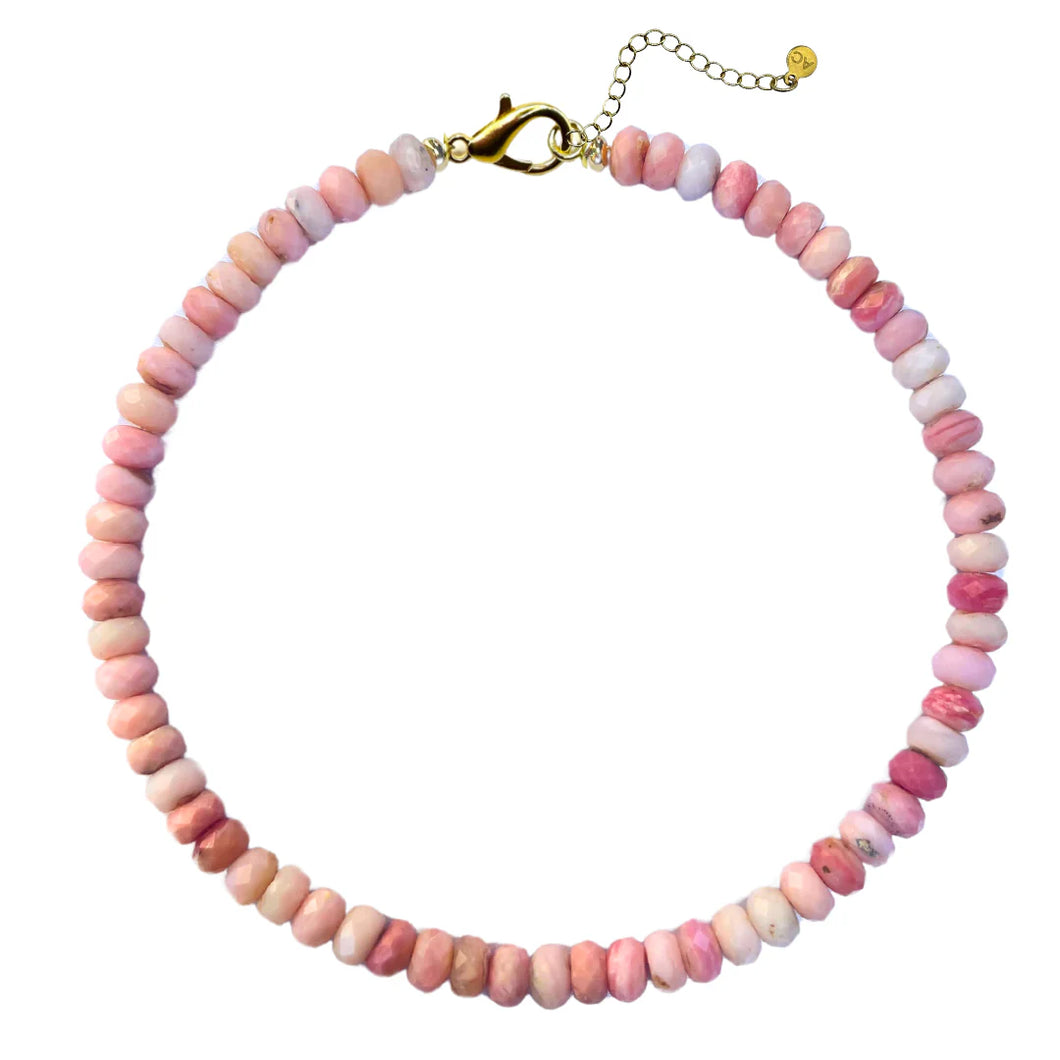 Gemstone Collar - Pink Opal