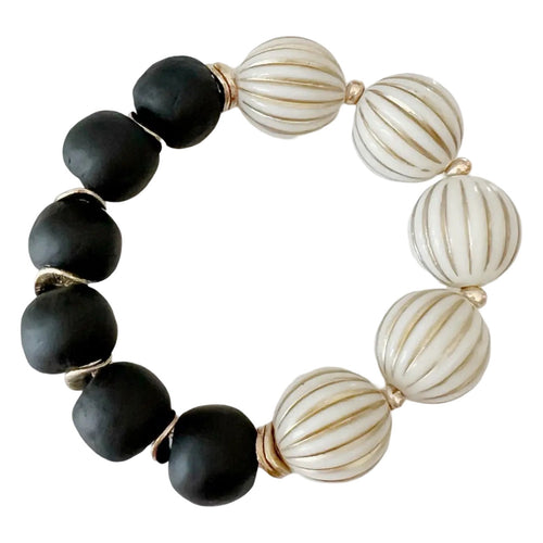 Stretch Bracelet - Black & White