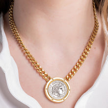 Bezeled Coin Necklace