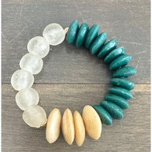 Stretch Bracelet - Ashanti, Glass & Bone