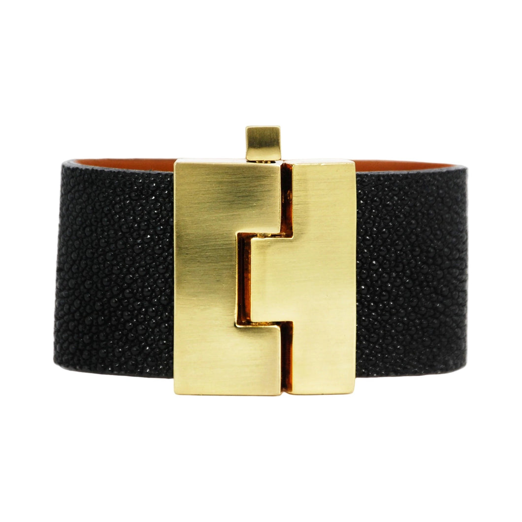 Jigsaw Cuff - Black Stingray