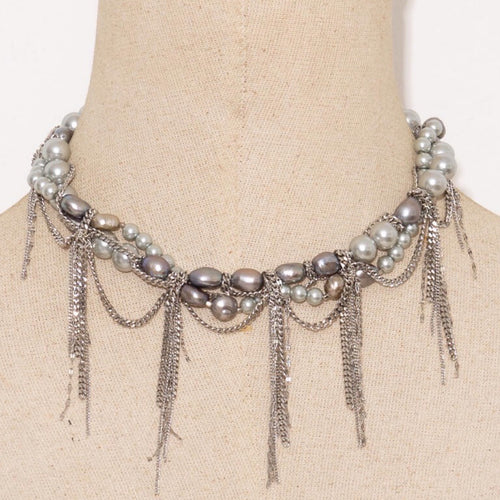 Fringed Pearl Collar