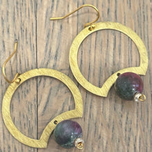 Beaded Crescent Earring