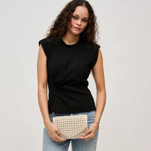 Braided Flap Clutch - Black