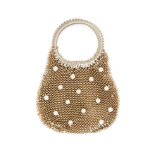 Pearl Dotted Ring Handle Mini - Gold