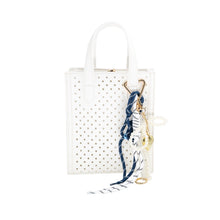 Perforated Charm Tote - Tan