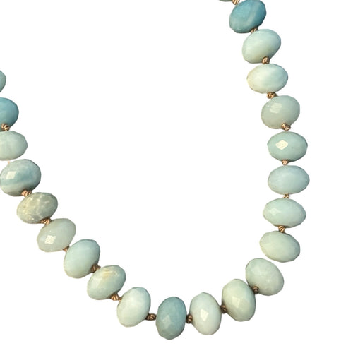 Gemstone Collar - Peruvian Opal on Silk