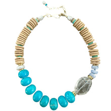 Turquoise & Wood Collar