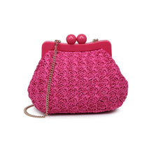 Woven Frame Clutch - Pink