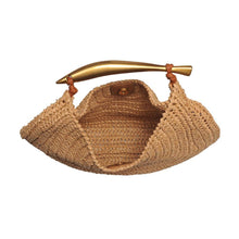 Straw Spear Handle Bag - Cream