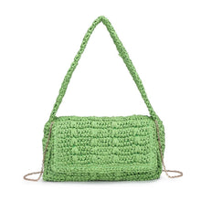 Straw Shoulder Bag - Green